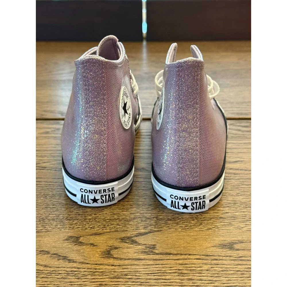 Converse Chuck Taylor All Star High Top Pink Glitter Sneakers Kids Size 6